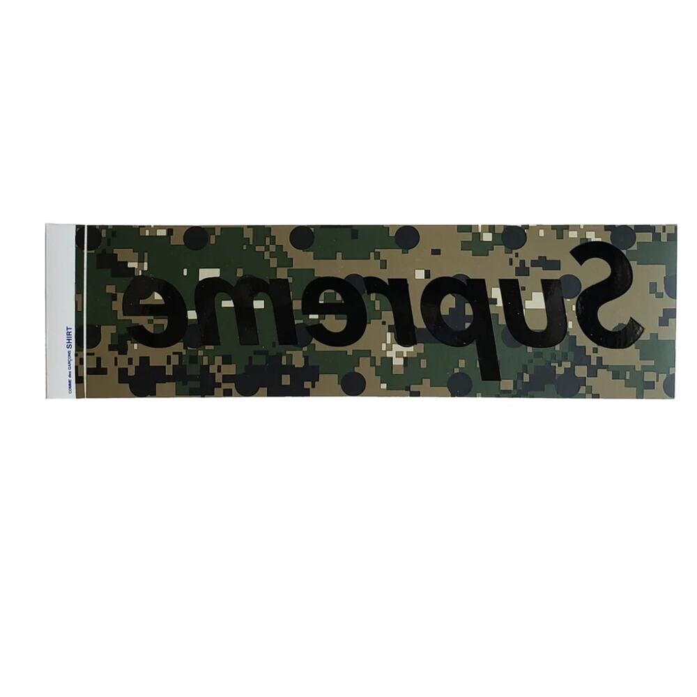 Supreme x CDG SHIRT Digital Camo Box Logo Sticker Olive SS13 Collaboration